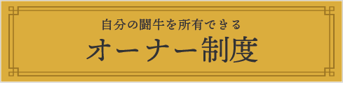自分の闘牛を所有できるオーナー制度
